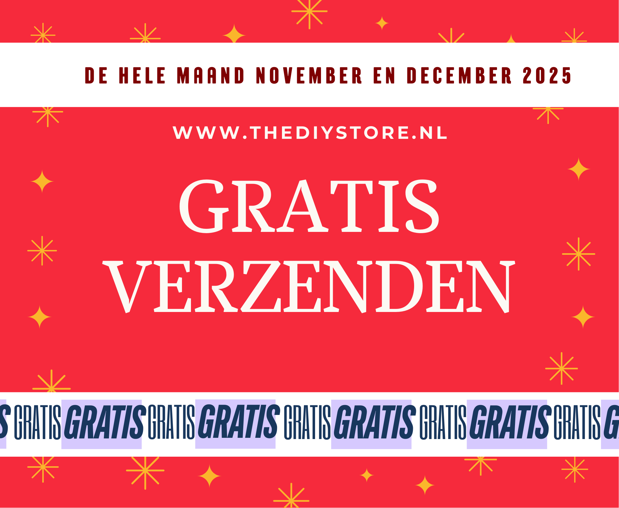 Gratis verzending én gratis inpakken bij The DIY Store