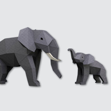 Olifanten Mama & Baby Papercraft - DIY Pakket