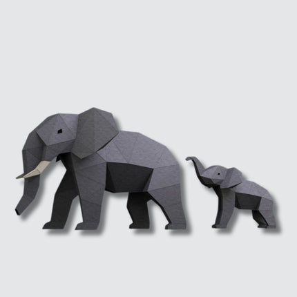 Olifanten Mama & Baby Papercraft - DIY Pakket