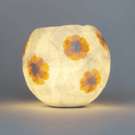 Papier-maché lamp met bloemen - DIY Pakket