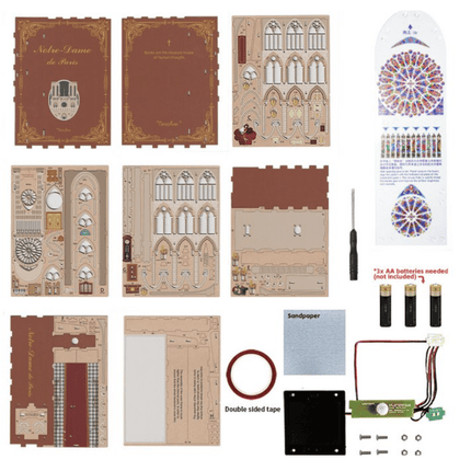 Book Nook Boekensteun "Notre Dame" - DIY Pakket