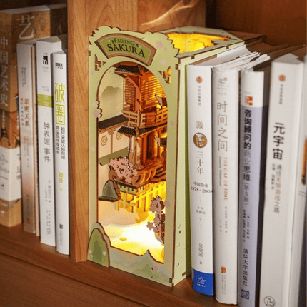 Book Nook Boekensteun "Bloesem in de wind"- DIY Pakket