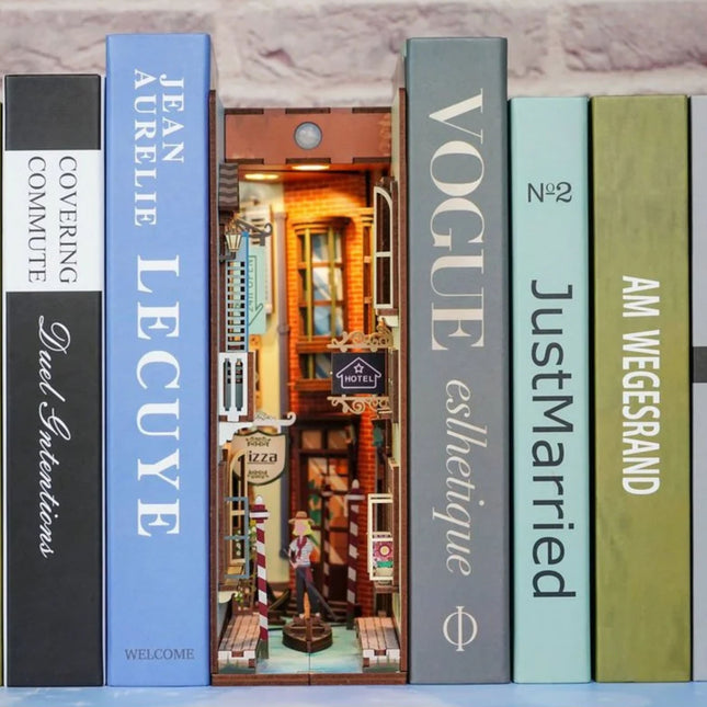Book Nook Boekensteun "Reis door Venetië" - DIY Pakket