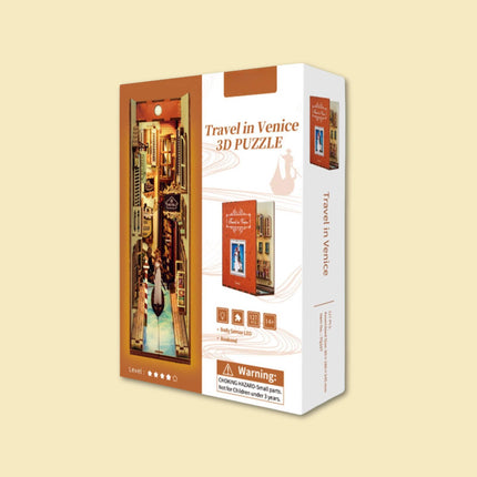 Book Nook Boekensteun "Reis door Venetië" - DIY Pakket
