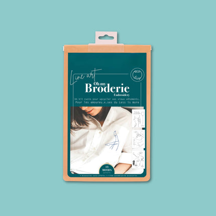 Borduren op kleding "Line Art"  - DIY pakket