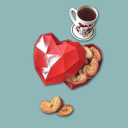Cadeaubox Hartje Papercraft - DIY Pakket