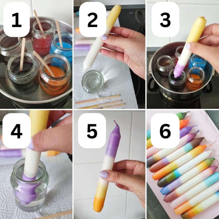 Dip-Dye kaarsen maken - DIY pakket