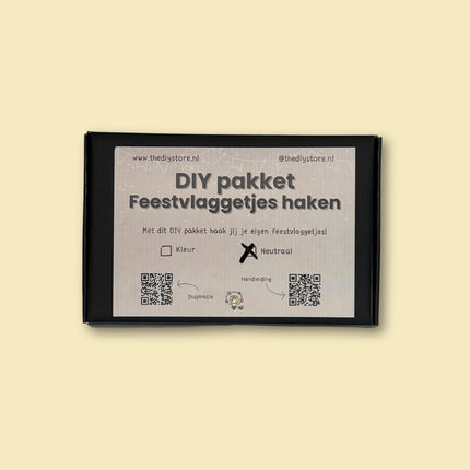 Feestvlaggetjes haken NEUTRAAL - DIY Pakket