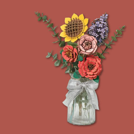 Houten Bloemen Boeket - DIY pakket