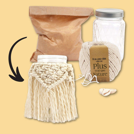 Macrame Bohemian Kaars - DIY pakket