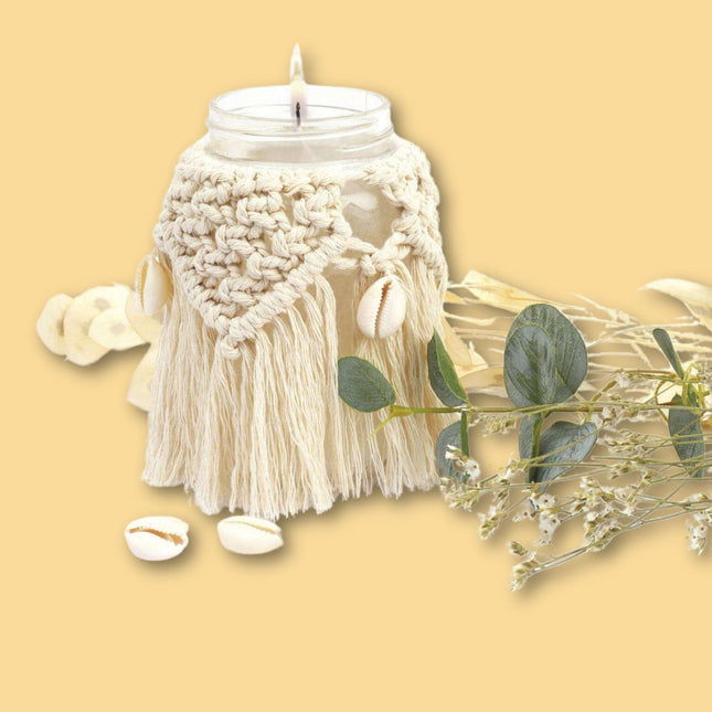 Macrame Bohemian Kaars - DIY pakket