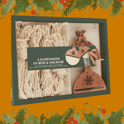 Macrame Kerstballen - DIY Pakket