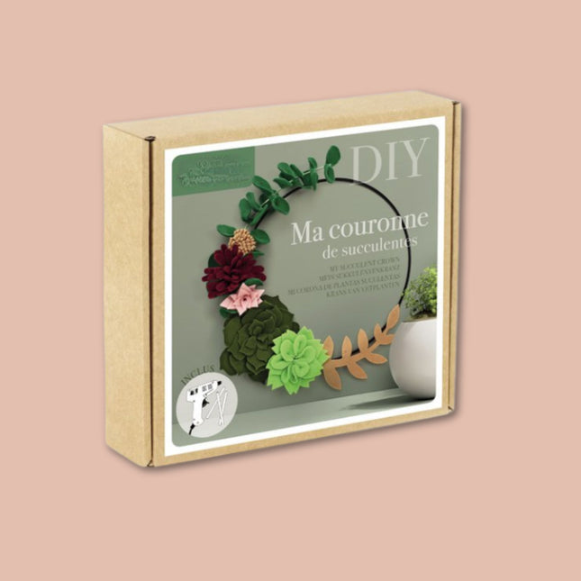 Vilt Bloemenkrans Groen - DIY pakket