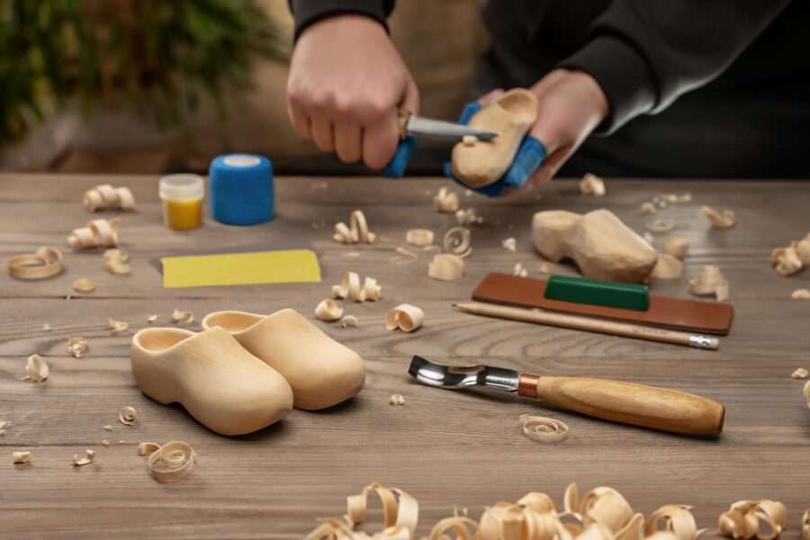 Kleine houten klompen - DIY Pakket