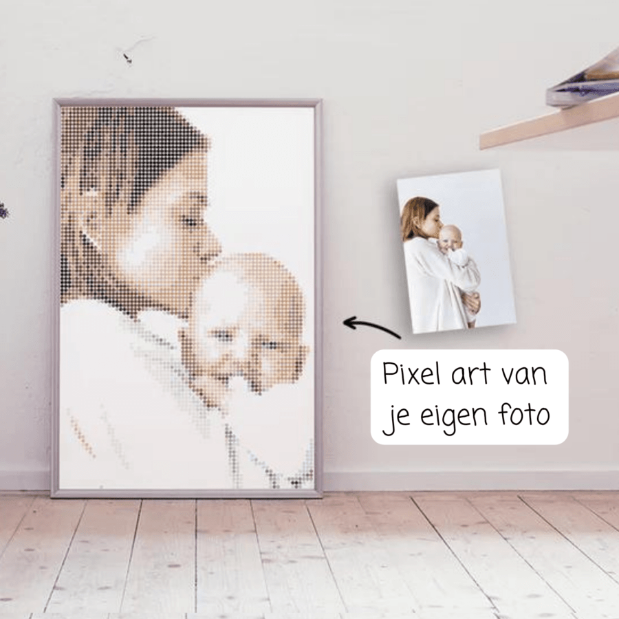 Pixel-art van je eigen foto – DIY Pakket (VOORVERKOOP)