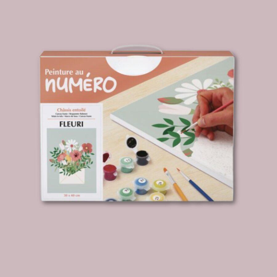 Schilderen-op-nummer "Bloemen in envelop" - DIY pakket - Afbeelding 2