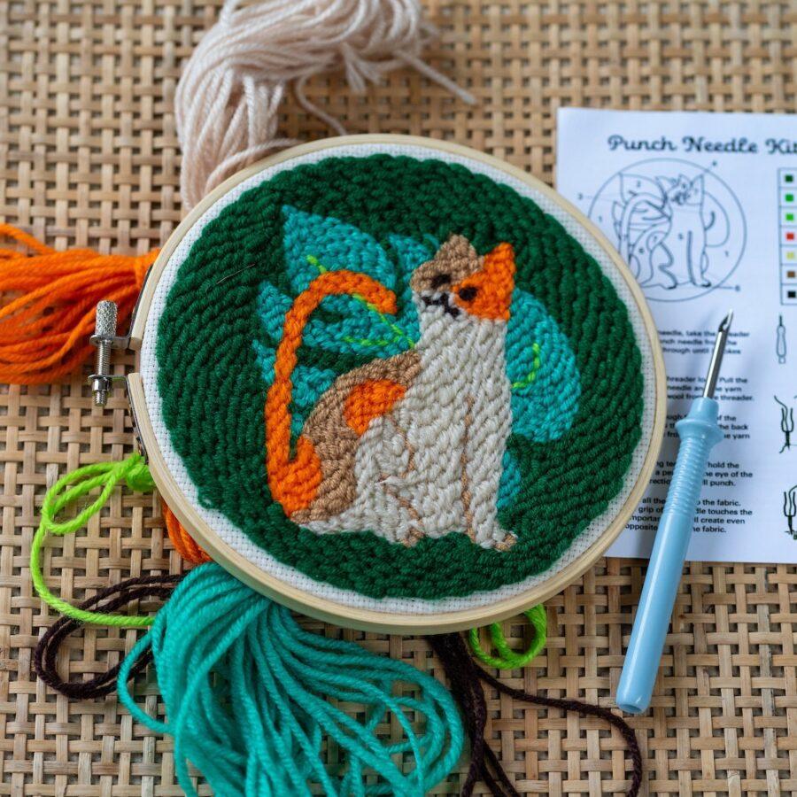 Punch Needle "Miauw"  - DIY pakket (beginners) - Afbeelding 2