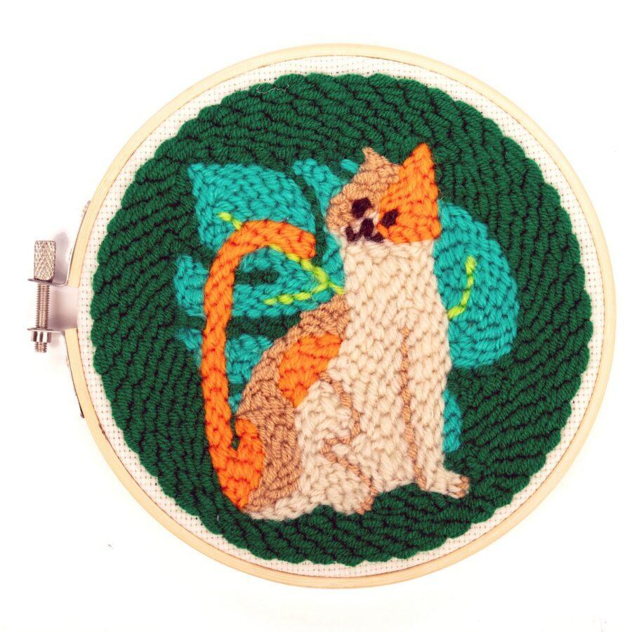 Punch Needle "Miauw"  - DIY pakket (beginners)